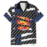 Finland Beast Family Matching Off The Shoulder Long Sleeve Dress and Hawaiian Shirt Ripped Flag Graphic - Wonder Print Shop