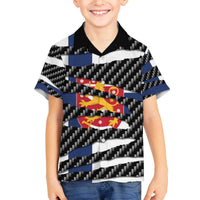 Finland Beast Family Matching Off The Shoulder Long Sleeve Dress and Hawaiian Shirt Ripped Flag Graphic - Wonder Print Shop