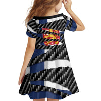 Finland Beast Kid Short Sleeve Dress Ripped Flag Graphic - Wonder Print Shop