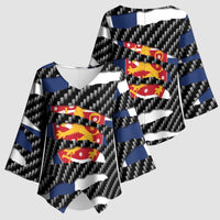 Finland Beast Kimono Sleeve Blouse Ripped Flag Graphic - Wonder Print Shop