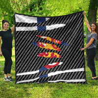 Finland Beast Quilt Ripped Flag Graphic - Wonder Print Shop