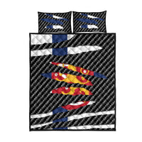 Finland Beast Quilt Bed Set Ripped Flag Graphic - Wonder Print Shop