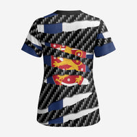 Finland Beast Scrub Top Ripped Flag Graphic - Wonder Print Shop