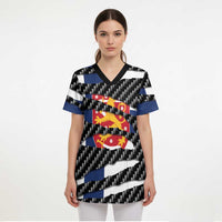 Finland Beast Scrub Top Ripped Flag Graphic - Wonder Print Shop