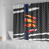 Finland Beast Shower Curtain Ripped Flag Graphic - Wonder Print Shop