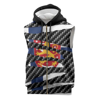 Finland Beast Sleeveless Zip Hoodie Ripped Flag Graphic - Wonder Print Shop