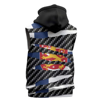 Finland Beast Sleeveless Zip Hoodie Ripped Flag Graphic - Wonder Print Shop