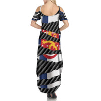 Finland Beast Summer Maxi Dress Ripped Flag Graphic - Wonder Print Shop