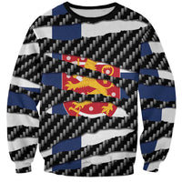 Finland Beast Sweatshirt Ripped Flag Graphic - Wonder Print Shop