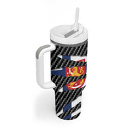Finland Beast Tumbler With Handle Ripped Flag Graphic - Wonder Print Shop