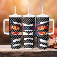 Finland Beast Tumbler With Handle Ripped Flag Graphic - Wonder Print Shop