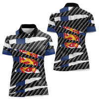 Finland Beast Women Polo Shirt Ripped Flag Graphic - Wonder Print Shop