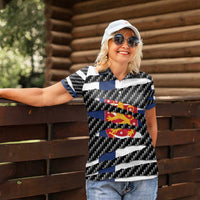 Finland Beast Women Polo Shirt Ripped Flag Graphic - Wonder Print Shop