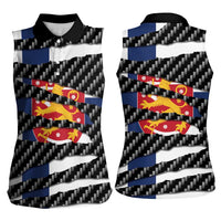 Finland Beast Women Sleeveless Polo Shirt Ripped Flag Graphic - Wonder Print Shop