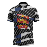 Finland Beast Zipper Polo Shirt Ripped Flag Graphic - Wonder Print Shop