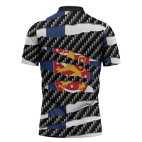 Finland Beast Zipper Polo Shirt Ripped Flag Graphic - Wonder Print Shop