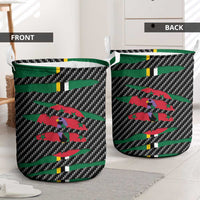 Dominica Beast Laundry Basket Ripped Flag Graphic - Wonder Print Shop