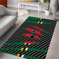 Dominica Beast Area Rug Ripped Flag Graphic - Wonder Print Shop