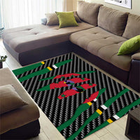 Dominica Beast Area Rug Ripped Flag Graphic - Wonder Print Shop