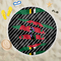 Dominica Beast Beach Blanket Ripped Flag Graphic - Wonder Print Shop