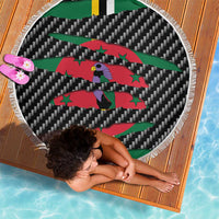 Dominica Beast Beach Blanket Ripped Flag Graphic - Wonder Print Shop