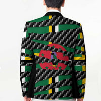 Dominica Beast Blazer Ripped Flag Graphic - Wonder Print Shop