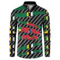 Dominica Beast Button Sweatshirt Ripped Flag Graphic - Wonder Print Shop