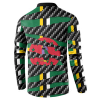 Dominica Beast Button Sweatshirt Ripped Flag Graphic - Wonder Print Shop