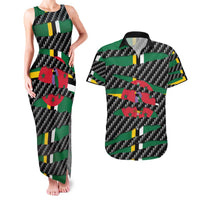 Dominica Beast Couples Matching Tank Maxi Dress and Hawaiian Shirt Ripped Flag Graphic - Wonder Print Shop