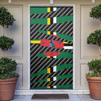 Dominica Beast Door Cover Ripped Flag Graphic - Wonder Print Shop