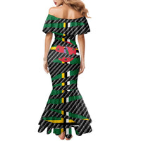 Dominica Beast Family Matching Mermaid Dress and Hawaiian Shirt Ripped Flag Graphic - Wonder Print Shop