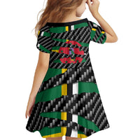 Dominica Beast Family Matching Off Shoulder Maxi Dress and Hawaiian Shirt Ripped Flag Graphic - Wonder Print Shop
