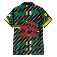 Dominica Beast Family Matching Short Sleeve Bodycon Dress and Hawaiian Shirt Ripped Flag Graphic - Wonder Print Shop