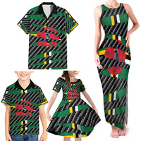 Dominica Beast Family Matching Tank Maxi Dress and Hawaiian Shirt Ripped Flag Graphic - Wonder Print Shop