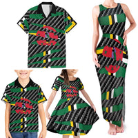 Dominica Beast Family Matching Tank Maxi Dress and Hawaiian Shirt Ripped Flag Graphic - Wonder Print Shop