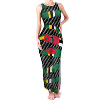 Dominica Beast Family Matching Tank Maxi Dress and Hawaiian Shirt Ripped Flag Graphic - Wonder Print Shop