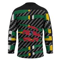 Dominica Beast Hockey Jersey Ripped Flag Graphic - Wonder Print Shop