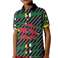 Dominica Beast Kid Polo Shirt Ripped Flag Graphic - Wonder Print Shop