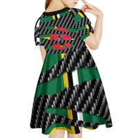 Dominica Beast Kid Short Sleeve Dress Ripped Flag Graphic - Wonder Print Shop