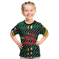 Dominica Beast Kid T Shirt Ripped Flag Graphic - Wonder Print Shop