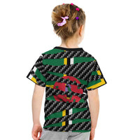 Dominica Beast Kid T Shirt Ripped Flag Graphic - Wonder Print Shop