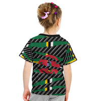 Dominica Beast Kid T Shirt Ripped Flag Graphic - Wonder Print Shop