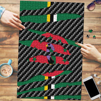 Dominica Beast Puzzle Ripped Flag Graphic - Wonder Print Shop
