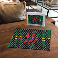 Dominica Beast Puzzle Ripped Flag Graphic - Wonder Print Shop