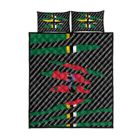 Dominica Beast Quilt Bed Set Ripped Flag Graphic - Wonder Print Shop