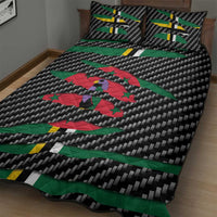 Dominica Beast Quilt Bed Set Ripped Flag Graphic - Wonder Print Shop