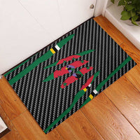 Dominica Beast Rubber Doormat Ripped Flag Graphic - Wonder Print Shop