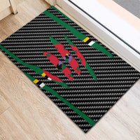 Dominica Beast Rubber Doormat Ripped Flag Graphic - Wonder Print Shop