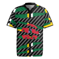 Dominica Beast Rugby Jersey Ripped Flag Graphic - Wonder Print Shop