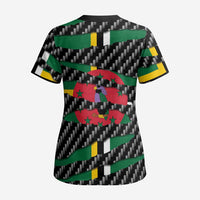 Dominica Beast Scrub Top Ripped Flag Graphic - Wonder Print Shop